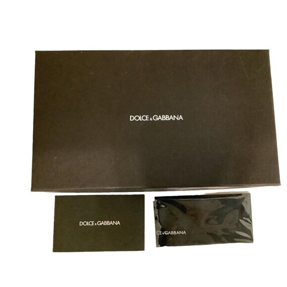 DOLCE & GABBANA - BLACK SUNGLASSES BOX, CLOTH, MANUAL - 7” Long 3” Tall Preloved - Picture 1 of 8